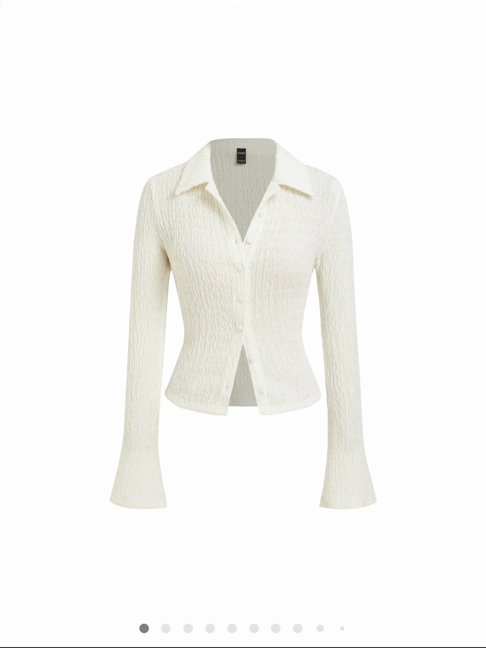 Cider Cream Textured Button-Down Shirt